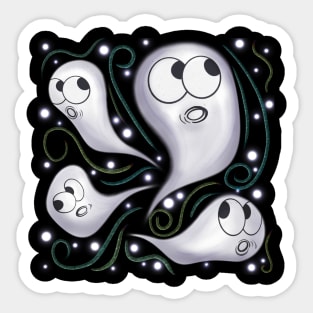 Spooky Cute Ghosts/Ghouls Sticker